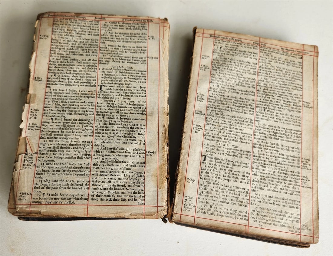 1679 BIBLE in ENGLISH antique OLD & NEW TESTAMENT ORIGINAL BINDING 17th CENTURY - 9