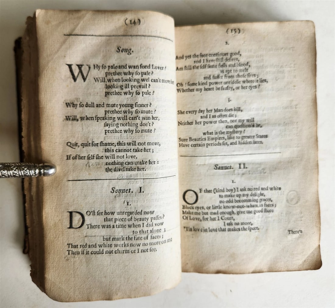 1646 FRAGMENTA AUREA by JOHN SUCKLING antique in ENGLISH 17th CENTURY - 13