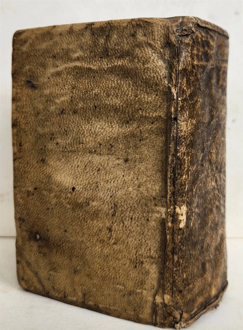 1640 BIBLE in FRENCH RARE ILLUSTRATED LE NOUVEAU TESTAMENT antique VELLUM BOUND - 2