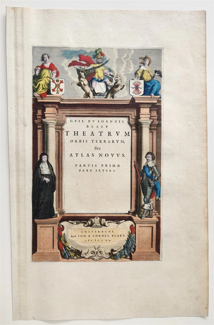 1640 THEATRUM ORBIS TERRARUM SIVE ATLAS NOVUS TITLE PAGE antique BLAEU (1 of 4)