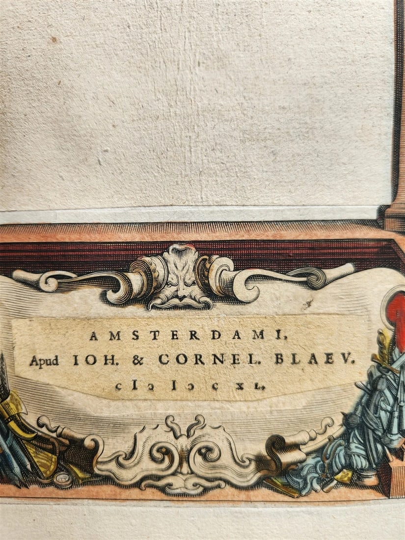 1640 THEATRUM ORBIS TERRARUM SIVE ATLAS NOVUS TITLE PAGE antique BLAEU - 3