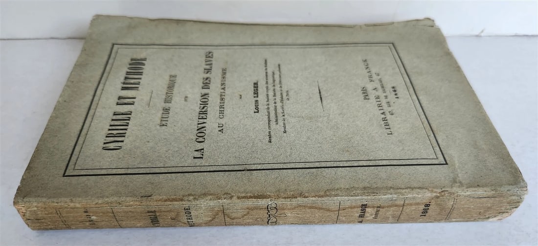 1868 HISTORICAL STUDY on CONVERSION of SLAVS TO CHRISTIANITY antique in FRENCH - 2