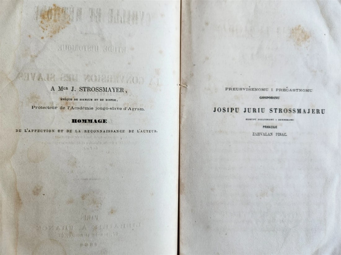 1868 HISTORICAL STUDY on CONVERSION of SLAVS TO CHRISTIANITY antique in FRENCH - 6