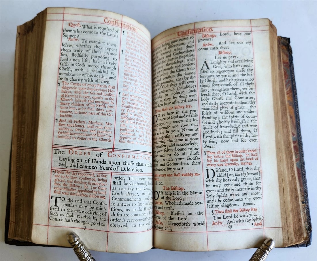 1716 BOOK of COMMON PRAYER w/ PSALTER or PSALMS of DAVID antique in ENGLISH - 9