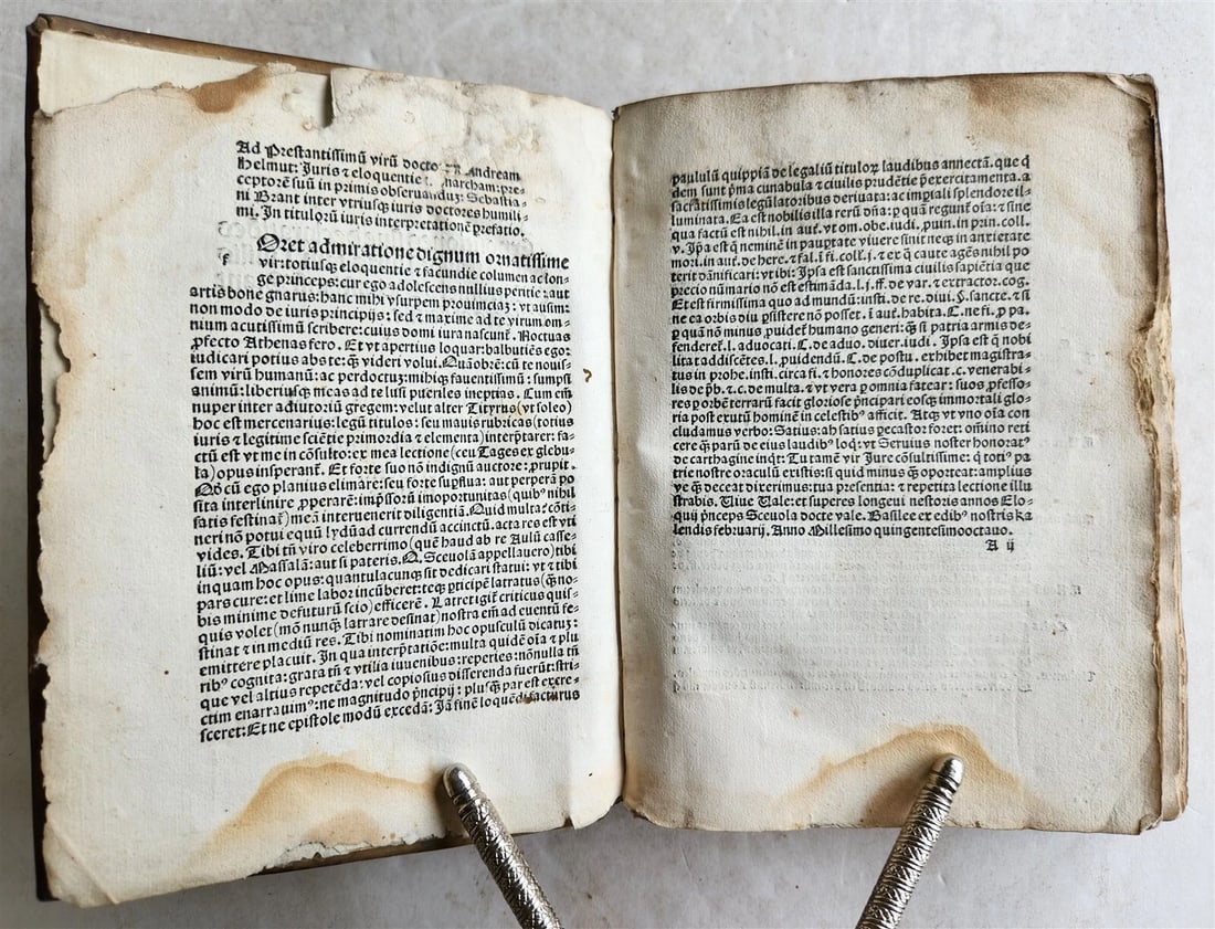 1508 POST-INCUNABULA LAW BOOK by SEBASTIAN BRANT antique VELLUM BOUND - 11