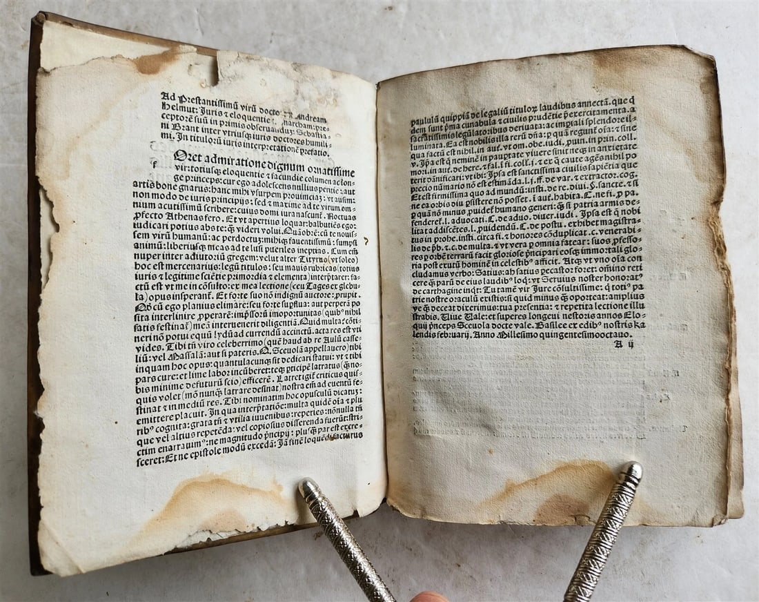 1508 POST-INCUNABULA LAW BOOK by SEBASTIAN BRANT antique VELLUM BOUND - 12