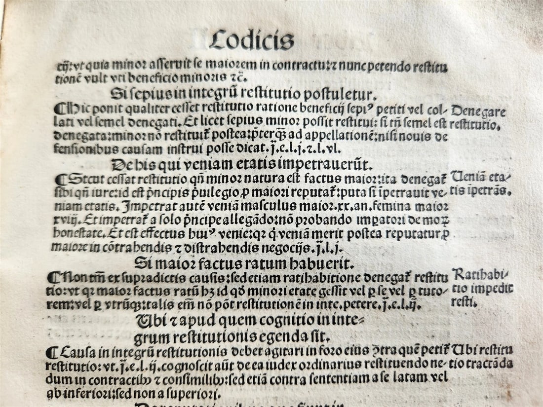 1508 POST-INCUNABULA LAW BOOK by SEBASTIAN BRANT antique VELLUM BOUND - 15