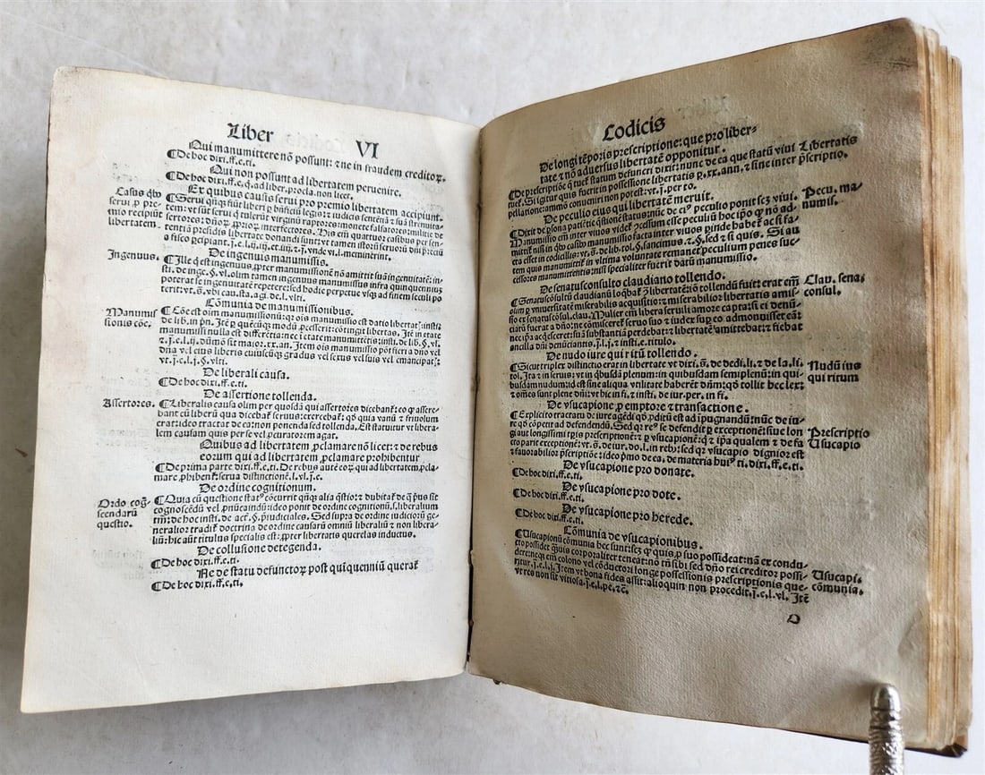 1508 POST-INCUNABULA LAW BOOK by SEBASTIAN BRANT antique VELLUM BOUND - 8