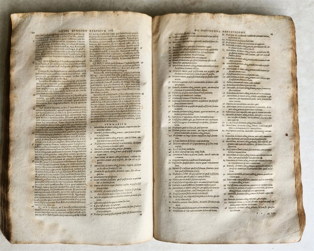 1577 LAW BOOK by Jacobus MENOCHIUS antique VELLUM BOUND FOLIO 16th CENTURY - 5