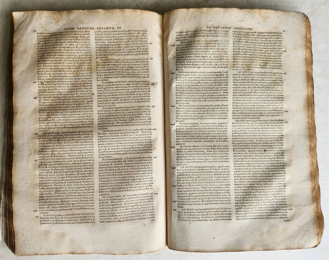 1577 LAW BOOK by Jacobus MENOCHIUS antique VELLUM BOUND FOLIO 16th CENTURY - 6