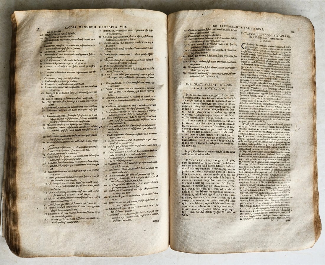 1577 LAW BOOK by Jacobus MENOCHIUS antique VELLUM BOUND FOLIO 16th CENTURY - 7