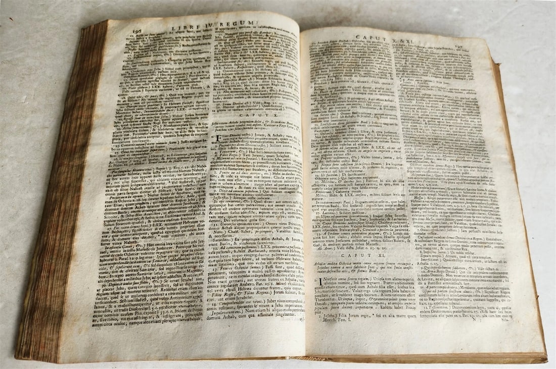 1743 BIBLE COMMENTARY Joannis Stephani Menochius in LATIN VELLUM FOLIO antique - 6