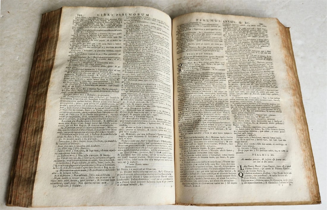1743 BIBLE COMMENTARY Joannis Stephani Menochius in LATIN VELLUM FOLIO antique - 7