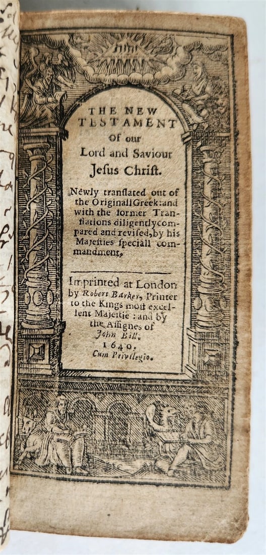 1640 BIBLE in ENGLISH antique New Testament Robert Barker & assigns of John Bill (1 of 6)
