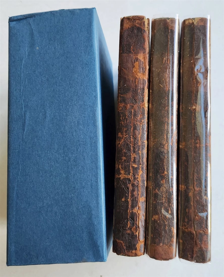 1828 JAMES FENIMORE COOPER ENGLISH EDITION THE RED ROVER A TALE antique 3 vols - 3