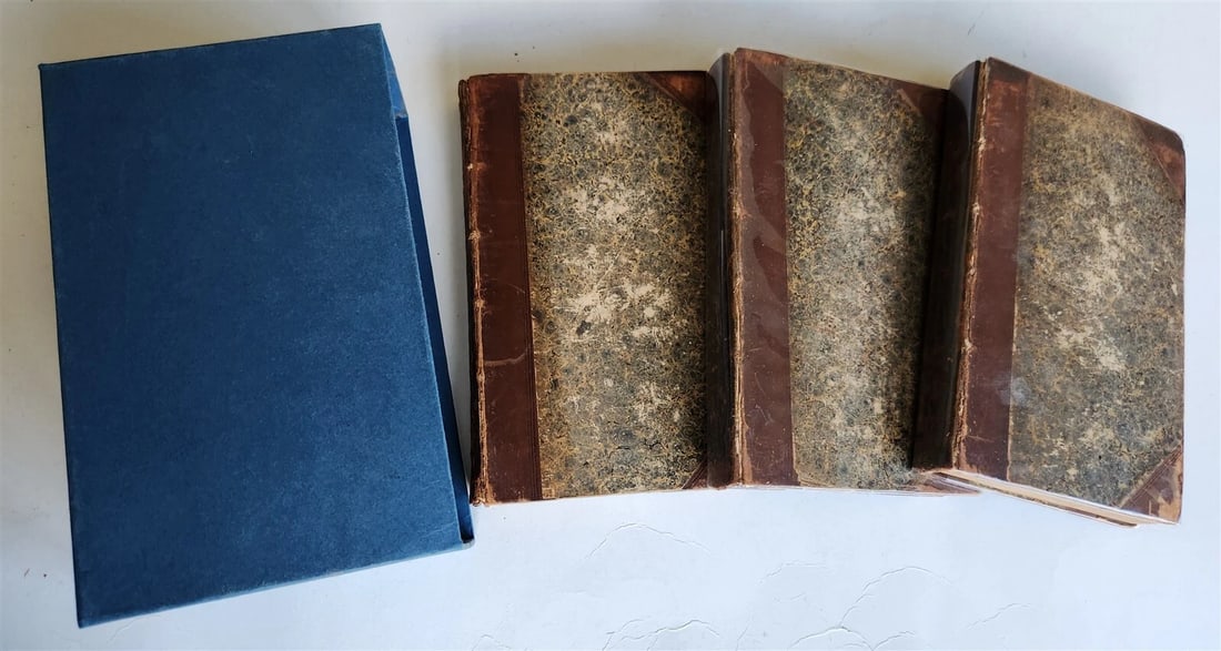 1828 JAMES FENIMORE COOPER ENGLISH EDITION THE RED ROVER A TALE antique 3 vols - 4