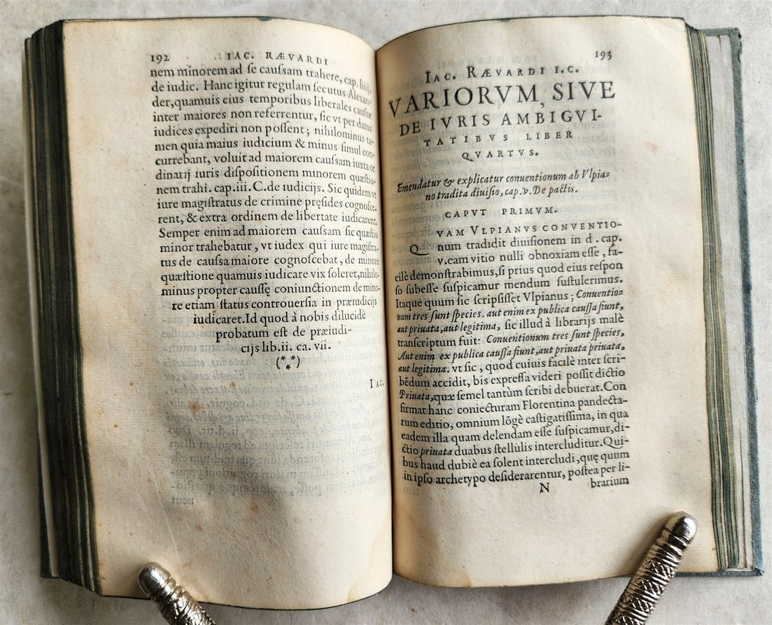 1564 ANCIENT ROMAN LAW TREATISE antique Variorum sive de iuris ambiguitatibus - 9