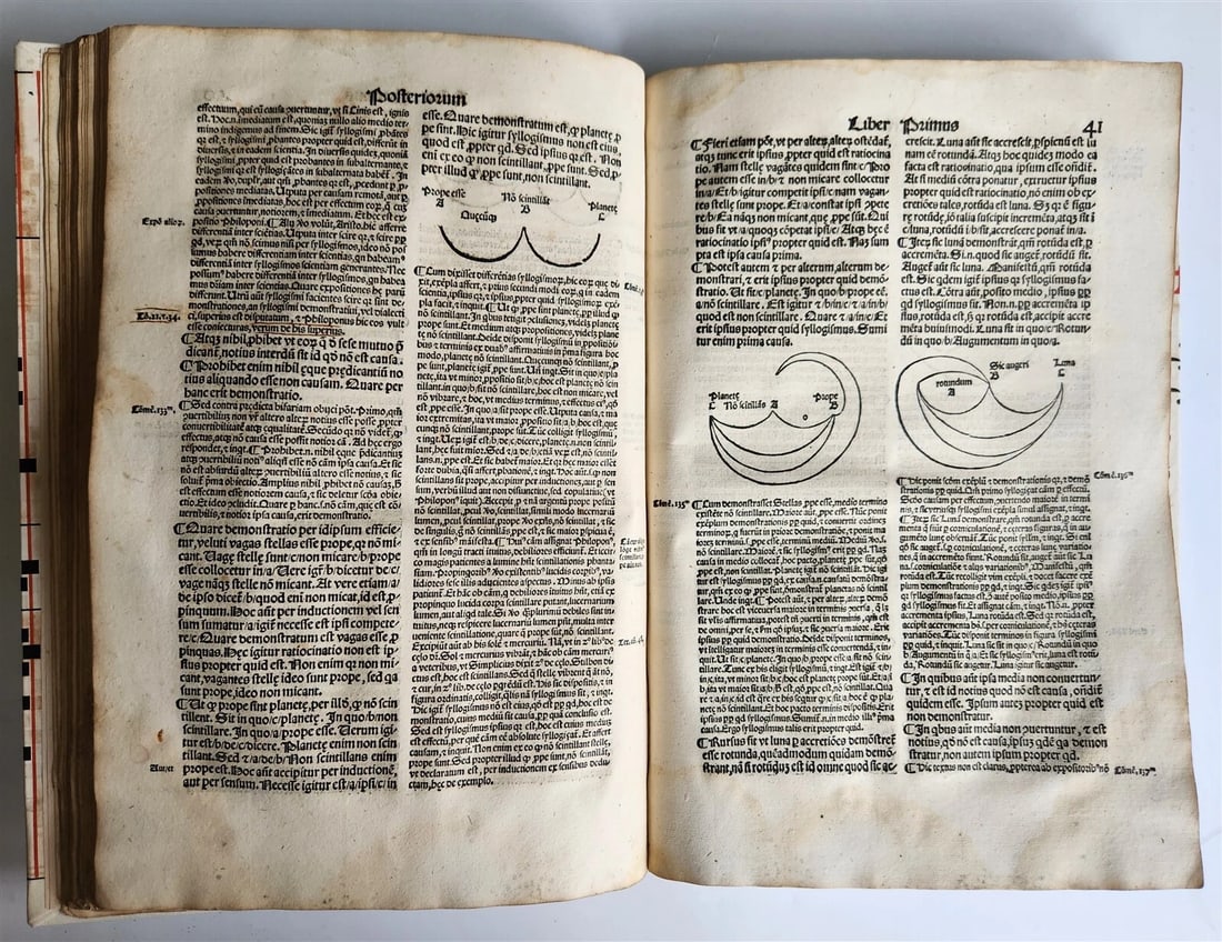 1526 POST-INCUNABULA ARISTOTLE & A.NIFO antique Posterior Analytics Commentary - 12