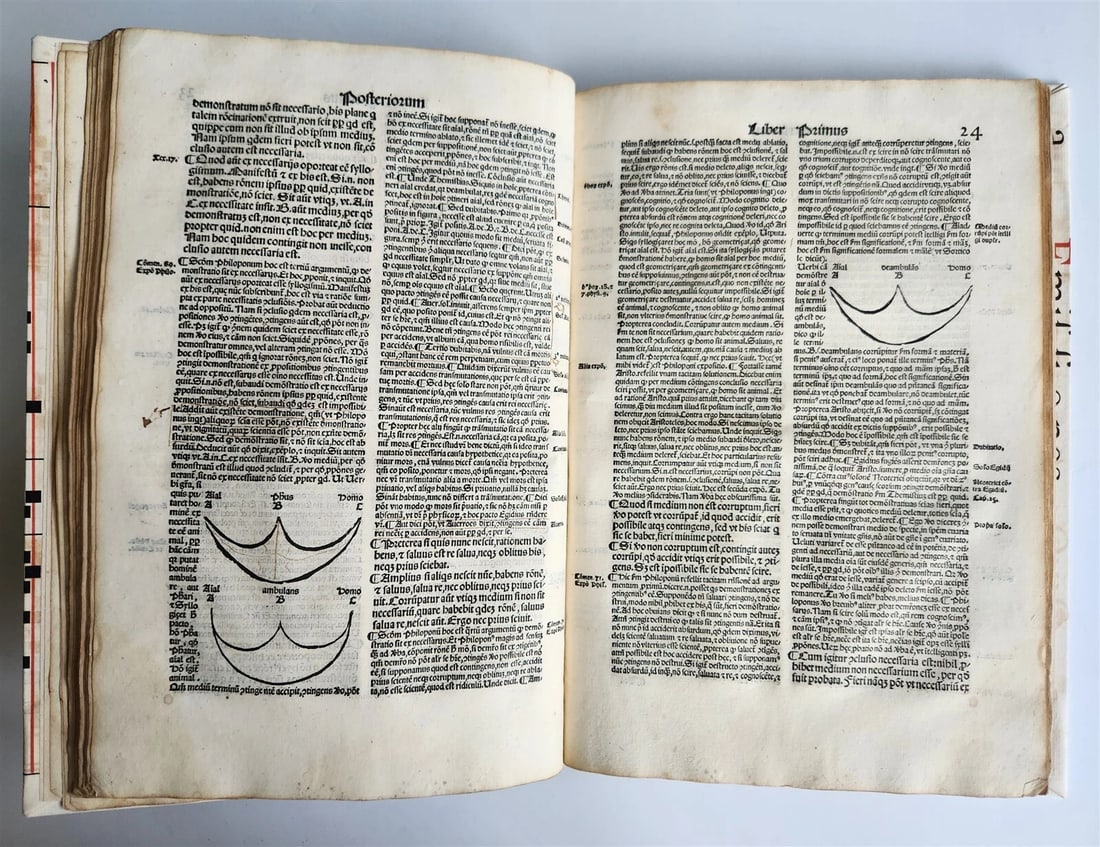 1526 POST-INCUNABULA ARISTOTLE & A.NIFO antique Posterior Analytics Commentary - 6