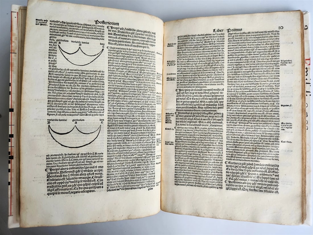 1526 POST-INCUNABULA ARISTOTLE & A.NIFO antique Posterior Analytics Commentary - 8