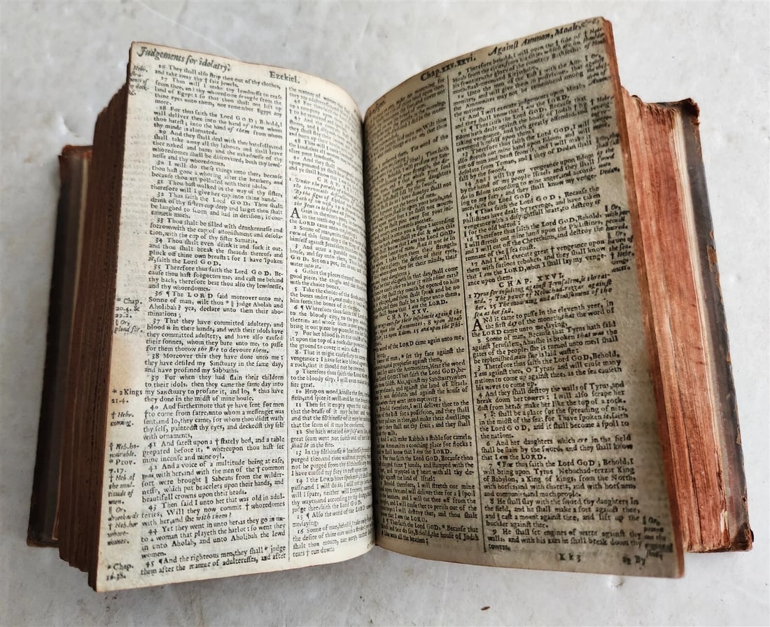 1638 BIBLE in ENGLISH OLD & NEW TESTAMENT by ROBERT BARKER antique w/PSALMS - 15