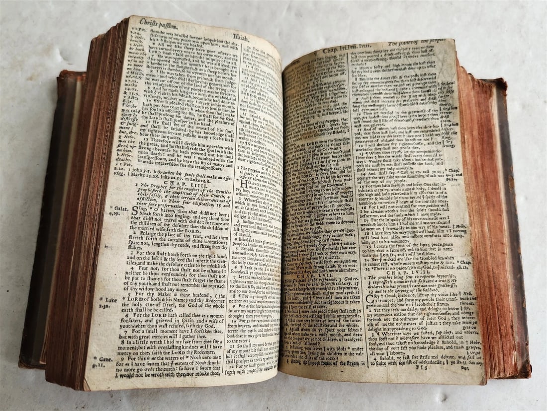 1638 BIBLE in ENGLISH OLD & NEW TESTAMENT by ROBERT BARKER antique w/PSALMS - 16