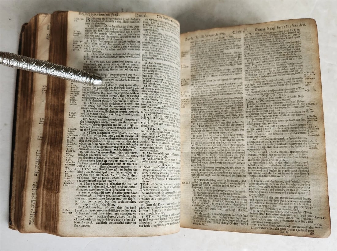 1660 BIBLE in ENGLISH OLD & NEW TESTAMENT by Henry Hills & John Field antique - 10