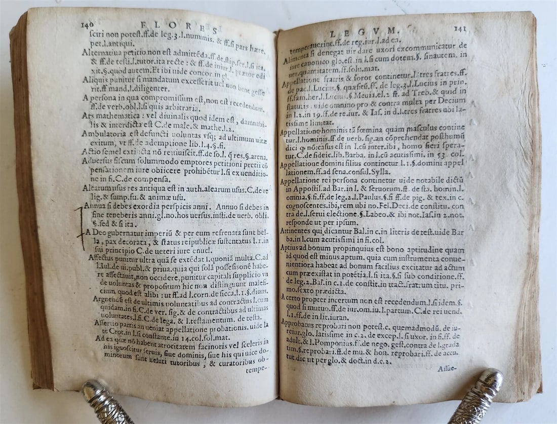 1572 METHOD of READING ABBREVIATIONS in CIVIL & CANON LAW antique VELLUM BOUND - 7