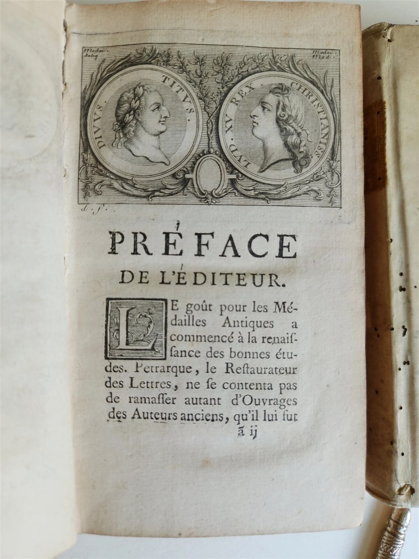 1739 LA SCIENCE des MEDAILLES antique 2 ILLUSTRATED VOLUMES VELLUM BOUND - 10