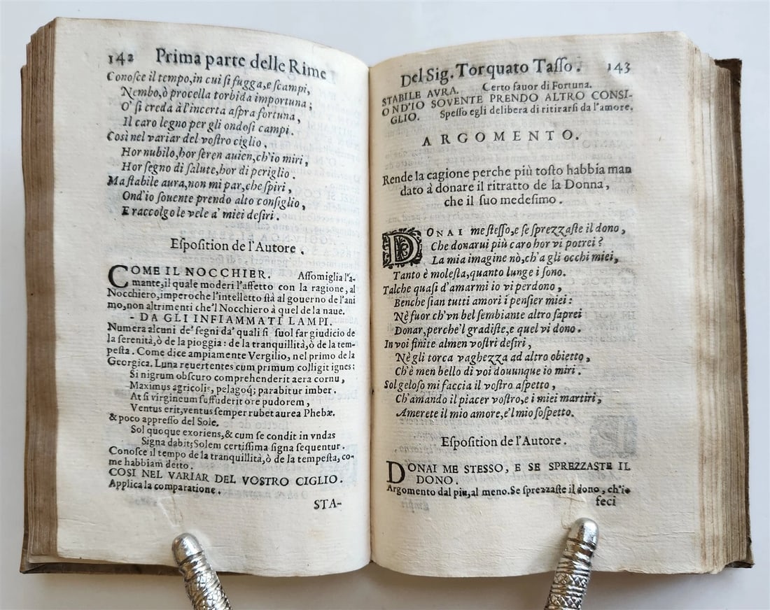 1592 POETRY by TORQUATO TASSO antique vellum bound 16th CENTURY - 10