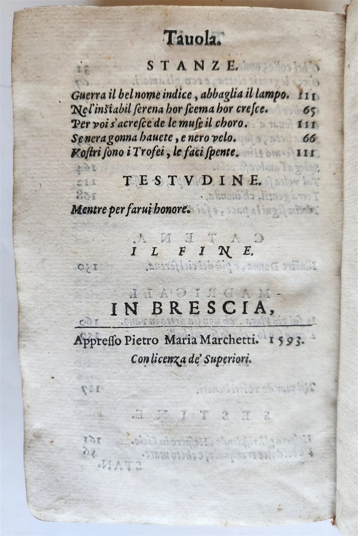 1592 POETRY by TORQUATO TASSO antique vellum bound 16th CENTURY - 5