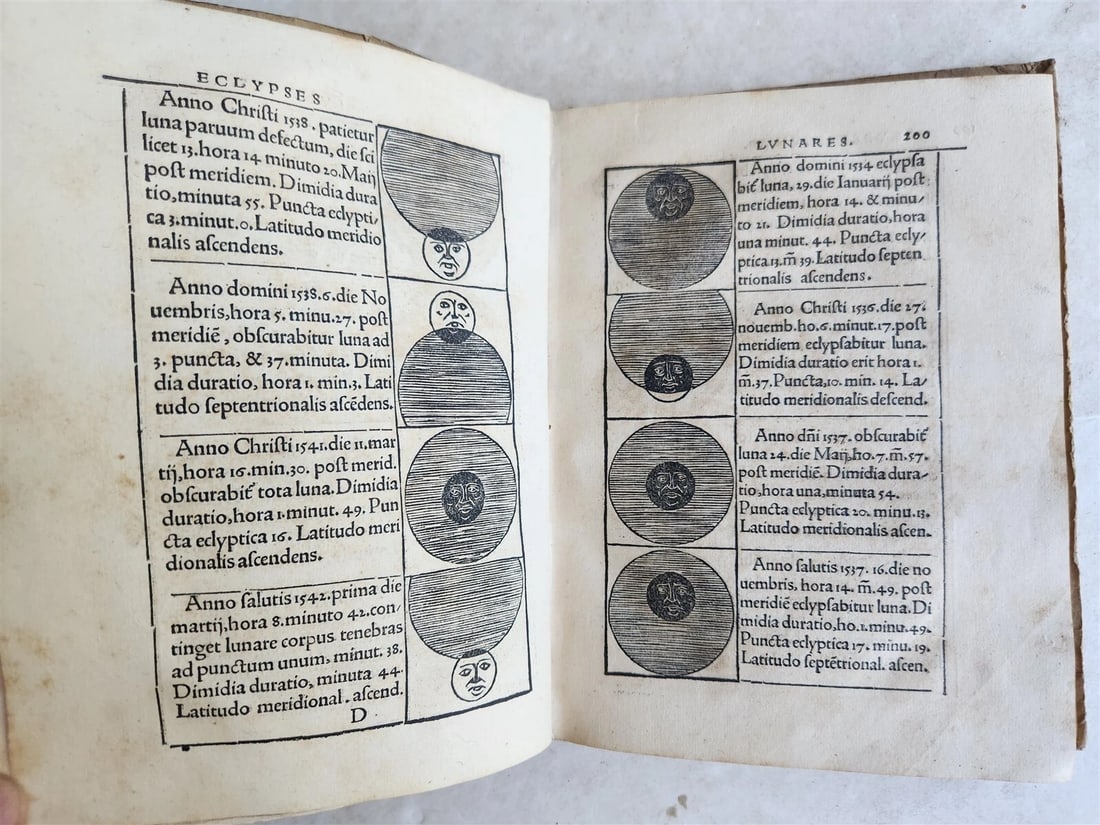 1527 SEBASTIAN MUNSTER Kalendarium Hebraicum antique ILLUSTRATED HEBREW CALENDAR - 14