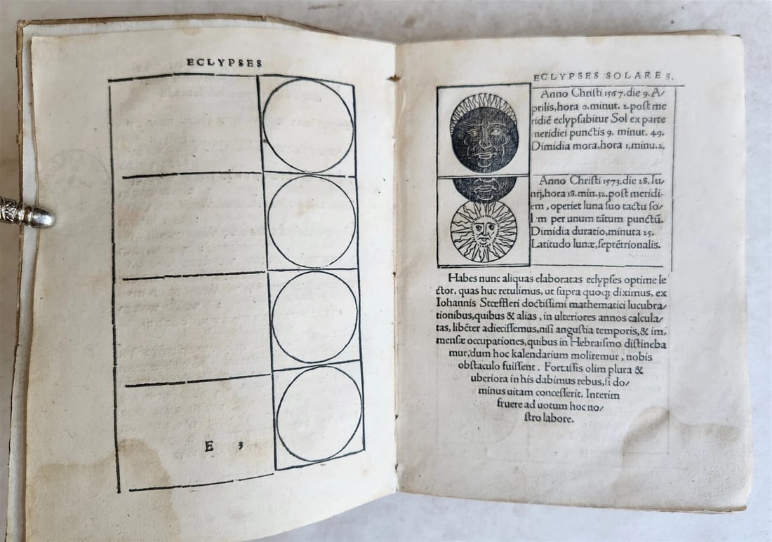 1527 SEBASTIAN MUNSTER Kalendarium Hebraicum antique ILLUSTRATED HEBREW CALENDAR - 7
