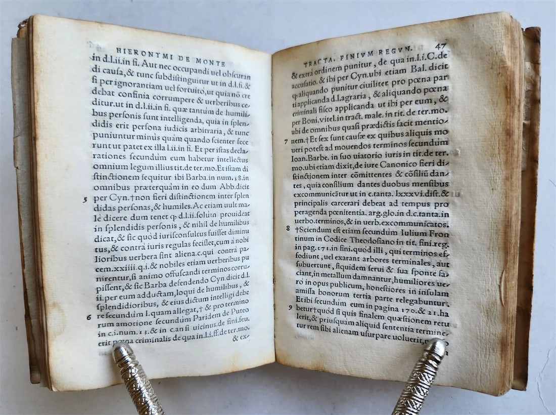 1556 Tractatus de Finibus Regendis Civitatum Castrorum ac Praediorumv antique - 6