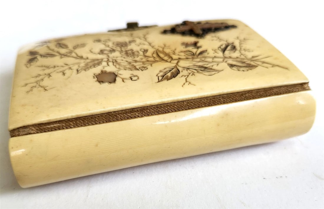 1890 GERMAN PRAYER BOOK w/ MOTHER OF PEARL BINDING antique - 2