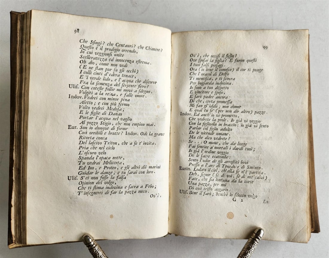 1736 POETRY antique POESIE del SIGNOR ABATE DOMENICO LAZZARINI vellum bound - 8