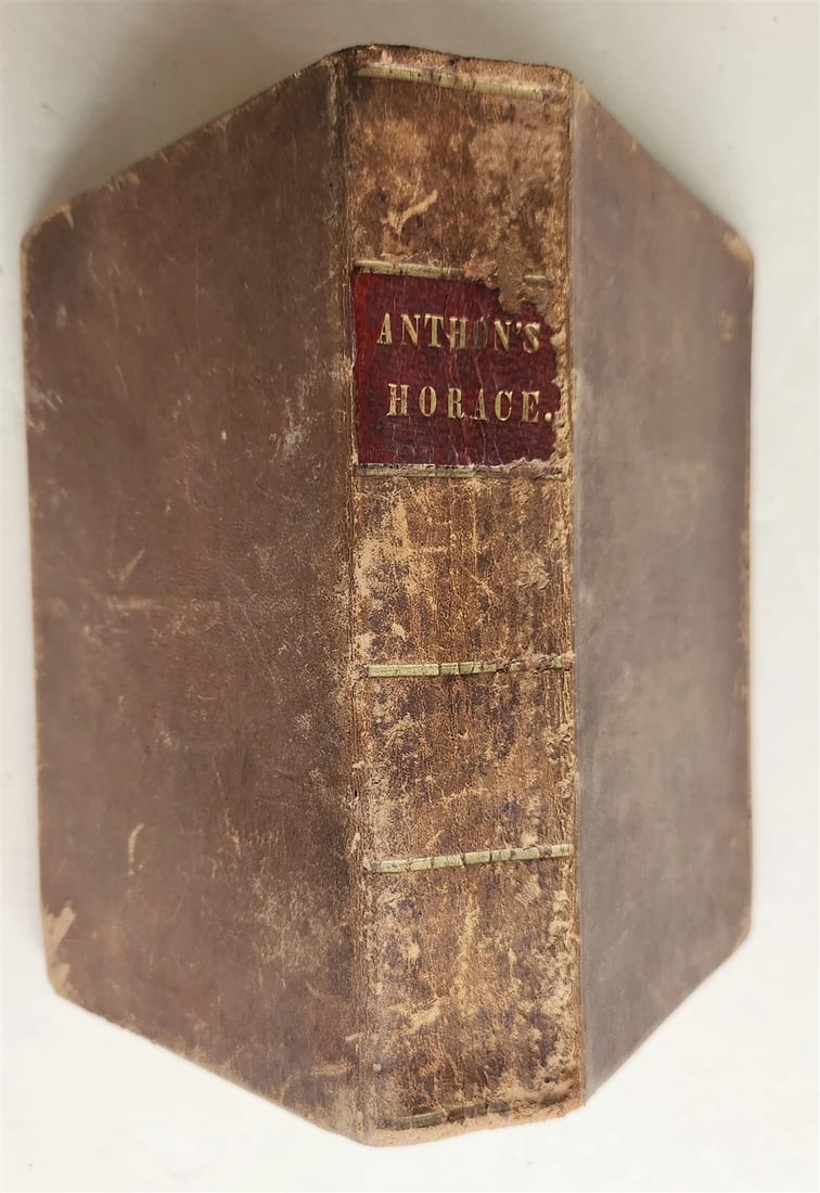 1844 WORKS OF HORACE w/ ENGLISH NOTES by CHARLES ANTHON antique AMERICAN EDITION - 3