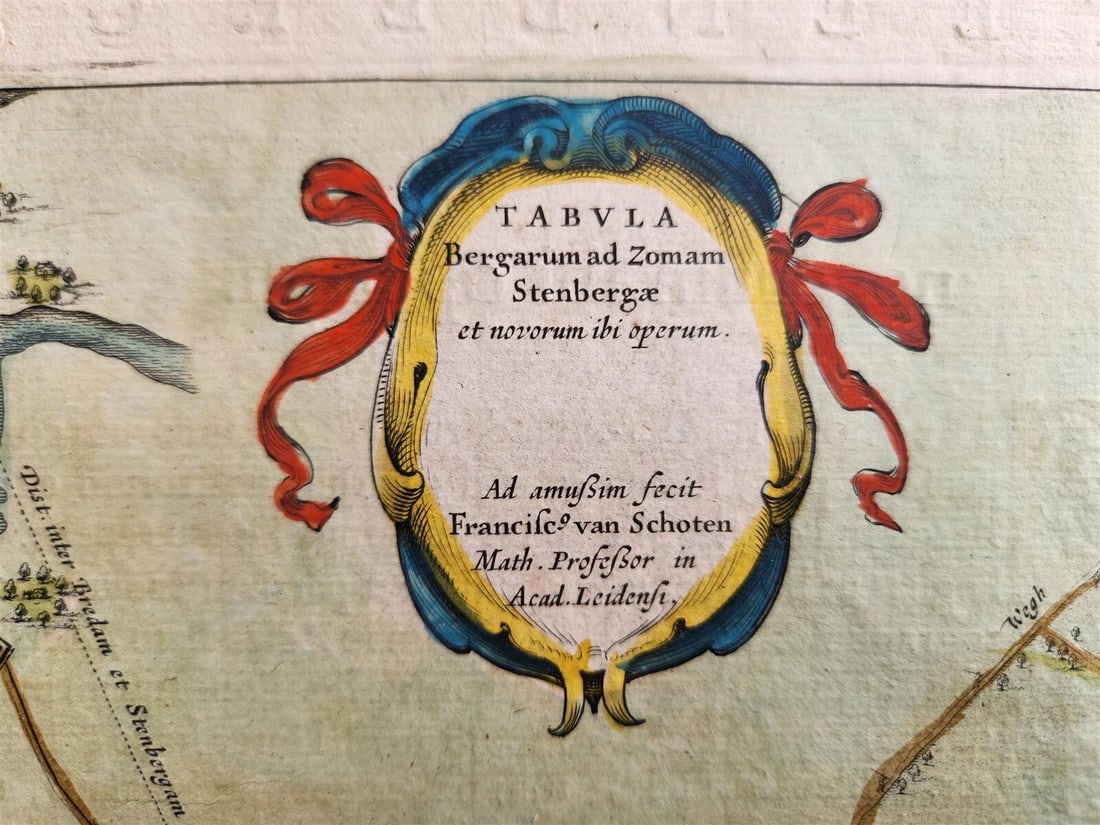 1640 MAP of SIEGE of DUTCH CITY Bergen op Zoom by WILLEM BLAEU antique AUTHENTIC - 2