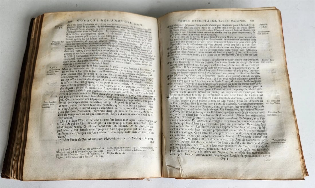 1747 HISTORY of VOYAGES by Prevost antique ILLUSTRATED JORNEY to EAST INDIES V.1 - 6