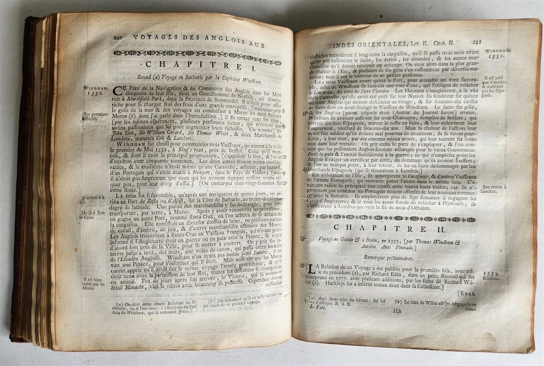 1747 HISTORY of VOYAGES by Prevost antique ILLUSTRATED JORNEY to EAST INDIES V.1 - 7