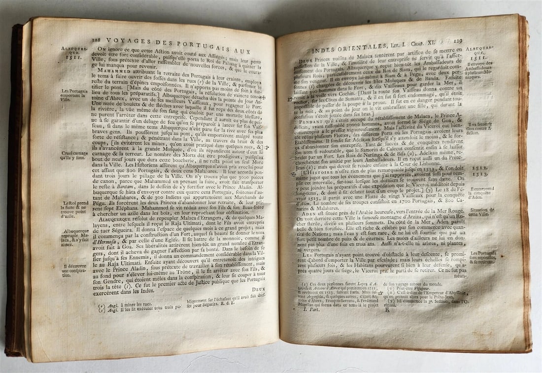 1747 HISTORY of VOYAGES by Prevost antique ILLUSTRATED JORNEY to EAST INDIES V.1 - 8