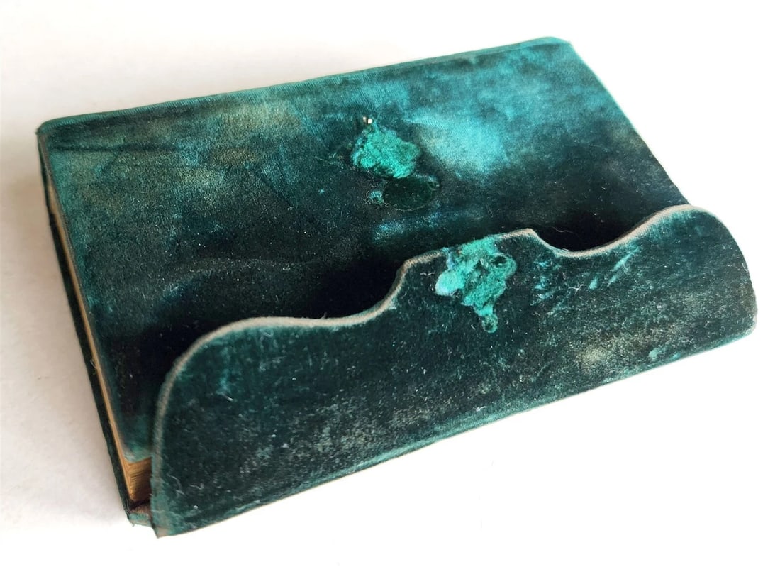 1884 BIBLE in DUTCH NEW TESTAMENT antique VELVET BINDING (1 of 9)