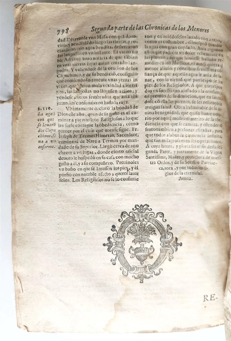 1649 CAPUCHIN ORDER CHRONICLES antique VELLUM BOUND MADRID in SPANISH - 7