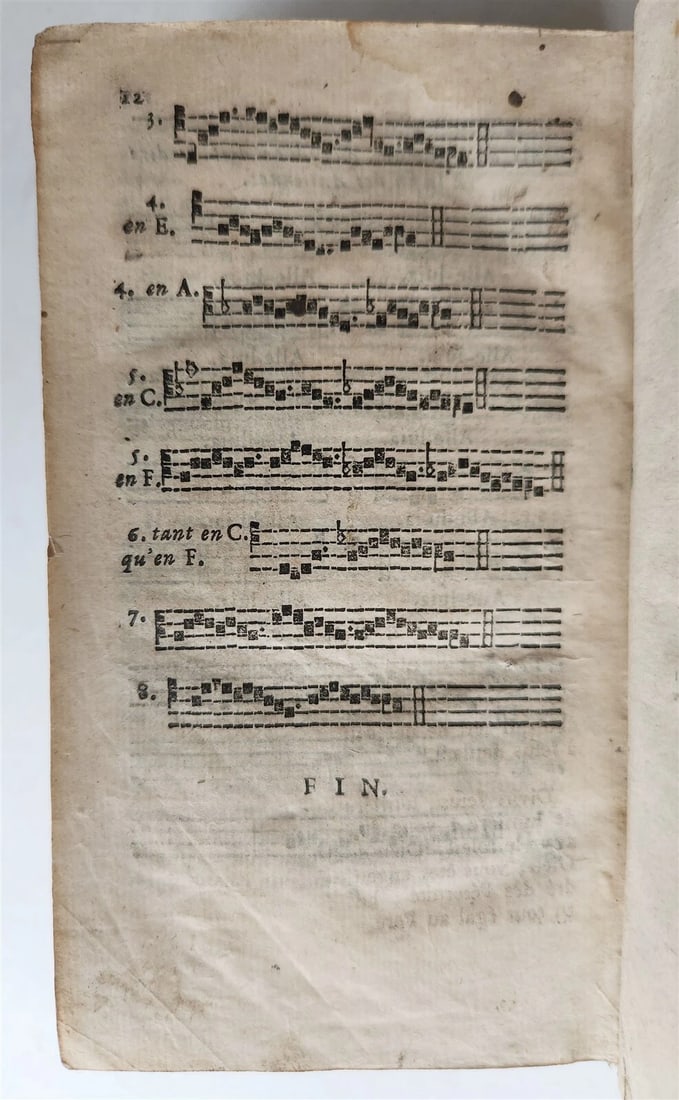 1753 BREVIARY in FRENCH & LATIN antique DECORATIVE MOROCCO BINDING - 9