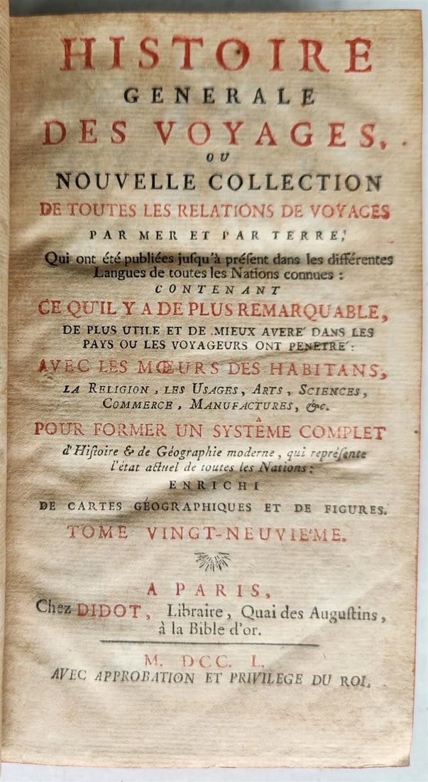 1750 HISTOIRE des VOYAGES antique V.29 INDONESIA JAVA SUMATRA ISLAND illustrated - 2