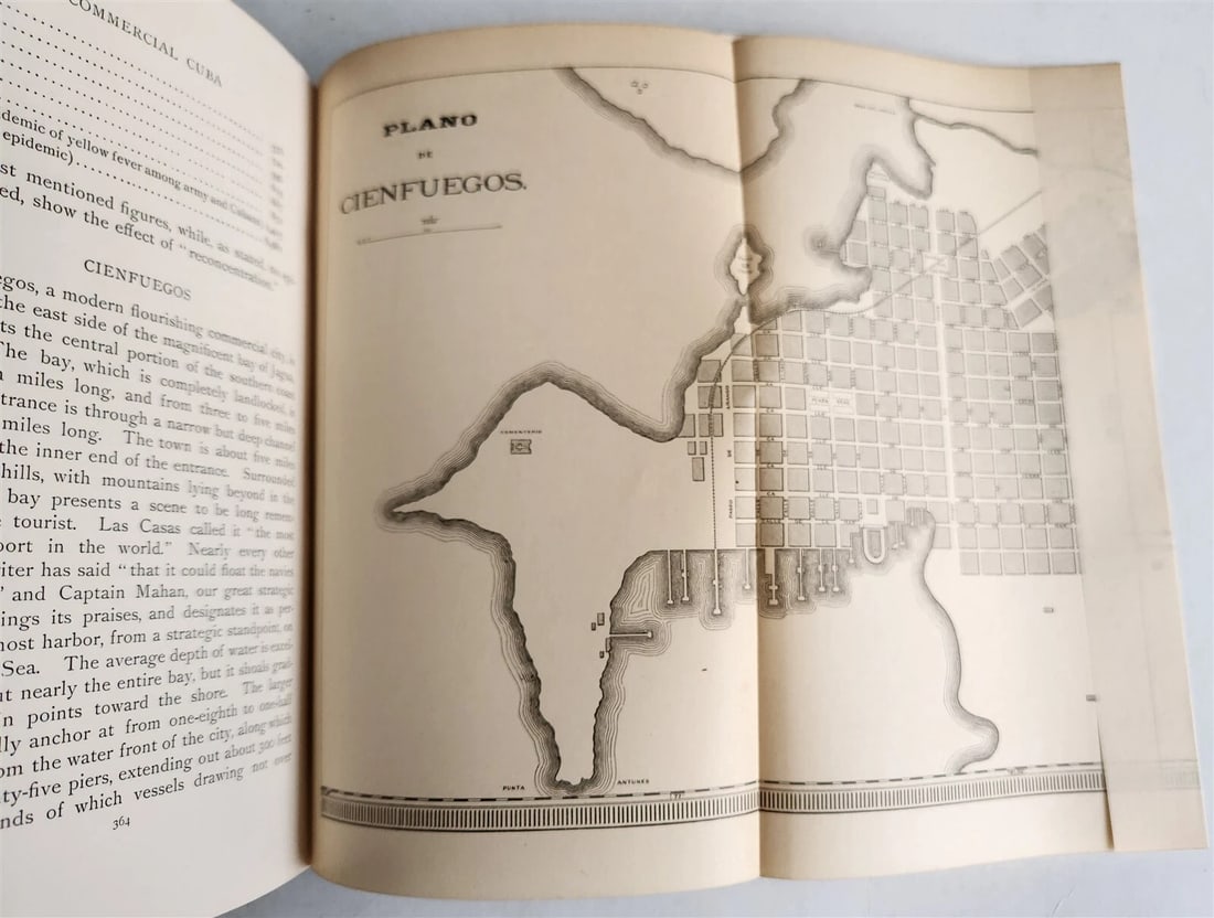 1898 COMMERCIAL CUBA by WILLIAM CLARK ILLUSTRATED SIGNED by AUTHOR ! antique - 18