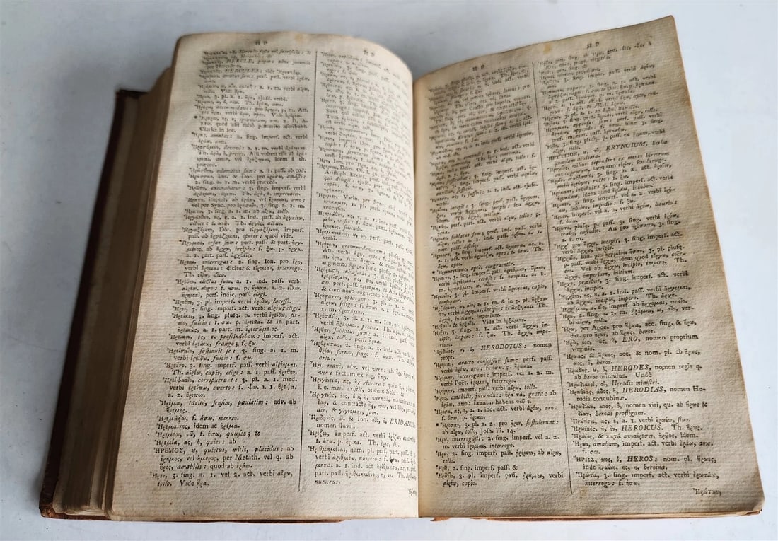 1791 GREEK LATIN DICTIONARY antique LEXICON MANUALE Graeco-Latinum - 4