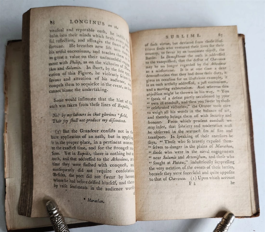 1792 DIONYSIUS LONGINUS on SUBLIME antique ANCIENT GREEK WORK in ENGLISH - 4