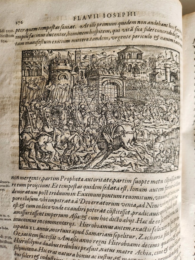 1580 FLAVIUS JOSEPHUS BEAUTIFULLY ILLUSTRATED MASSIVE FOLIO antique Judaica RARE - 14