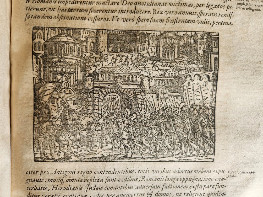 1580 FLAVIUS JOSEPHUS BEAUTIFULLY ILLUSTRATED MASSIVE FOLIO antique Judaica RARE - 16